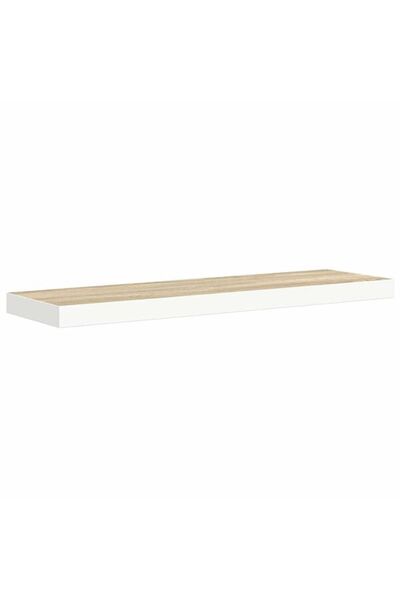vidaxl Etajeră de perete, stejar și alb, 90 x 23.5 x 3.8 cm, MDF