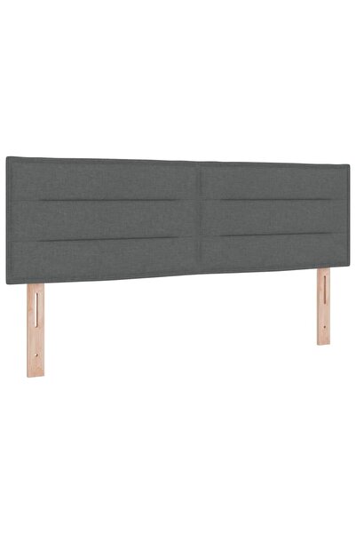 vidaxl Tăblie cap Gri închis 144 cm țesătură