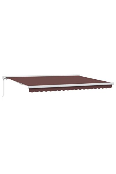 vidaxl Copertină retractabilă manuală, Maro, 450 x 300 cm