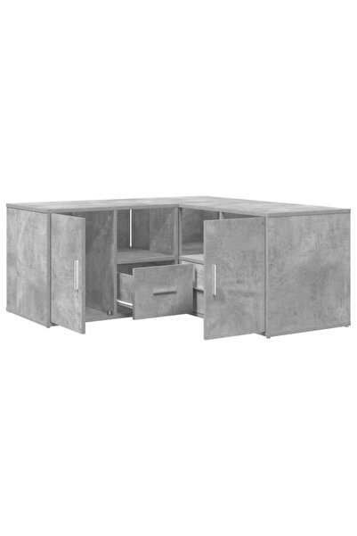 vidaxl Dulap de colț, gri beton, 160 x 40 x 45 cm, lemn prelucrat