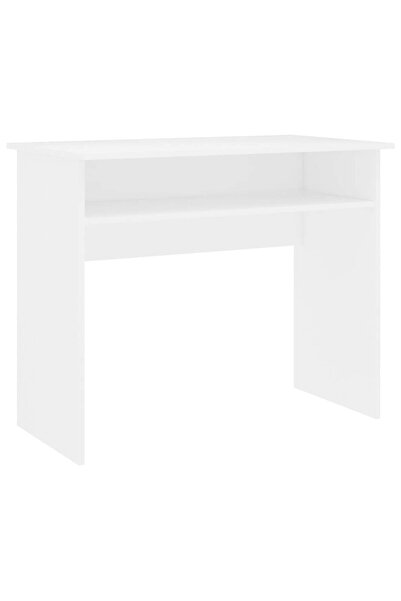 vidaxl Birou, alb, 90x50x74 cm, lemn prelucrat