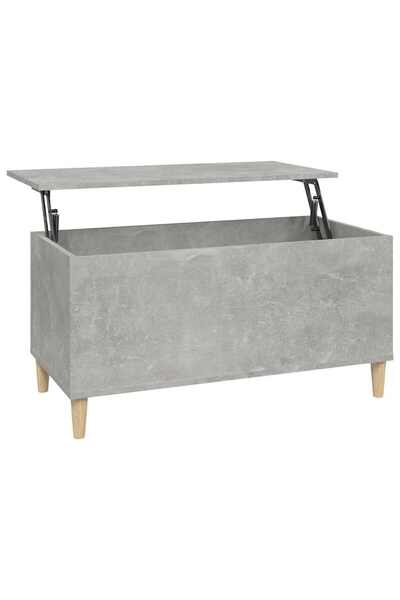 vidaxl Măsuță de cafea, gri beton, 90x44,5x45 cm, lemn compozit