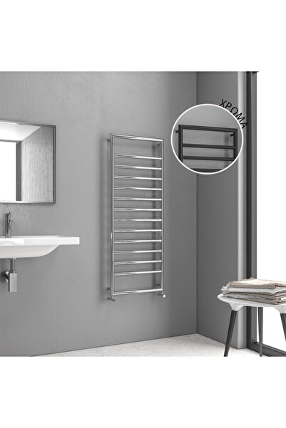 Karag Καλοριφέρ μπάνιου Μαύρο Ματ DESIGN 7 1300 10.7x50x130εκ (DESIGN7-1300-B)