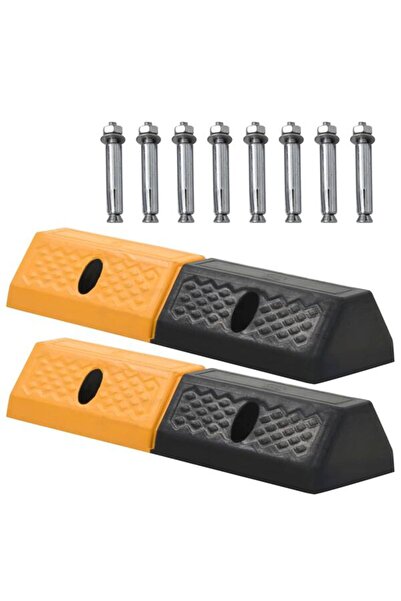 vidaxl Opritoare de parcare, 2 buc., 49 x 15 x 9 cm, Cauciuc