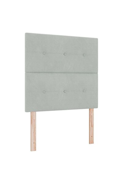 vidaxl Tăblie cap Gri deschis 90 cm Catifea