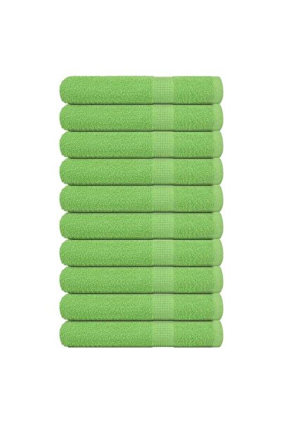 vidaxl Prosoape de saună, FROGN, 10 bucăți, Verde măr, 80 x 200 cm, 360 g/m²
