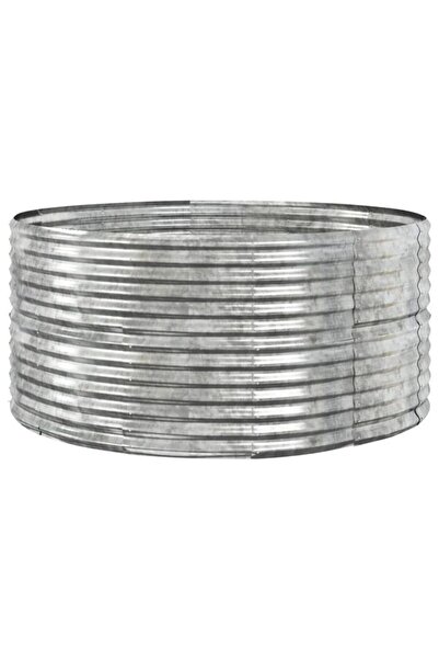 vidaxl Jardinieră, argintie, 140 x 140 x 68 cm, oțel galvanizat