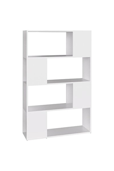 vidaxl Bibliotecă/Separator cameră, alb, 80x24x124,5 cm, PAL