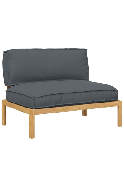 vidaxl Set de canapea Antracit 120 x 92 x 69 cm Lemn Solid de Acacia