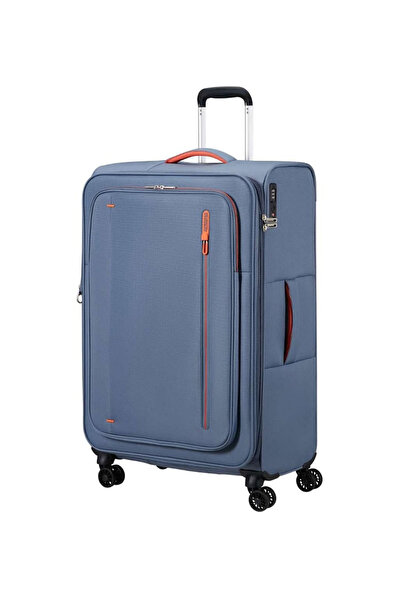 American Tourister Mavi Erkek Çekçekli Kumaş Valiz CLOUDRIDER-SPINNER L EXP TSA