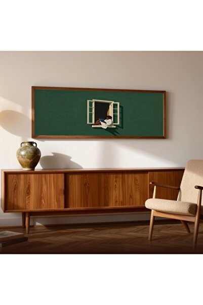 Tuba Decor Tek Parça Gerçek Ahşap Yatay Panorama