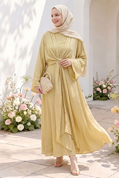 InStyle Yellow Dress with Buckle Bolero