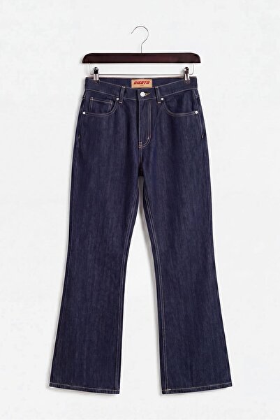 GIESTO Flare Paça Dark Blue Jeans