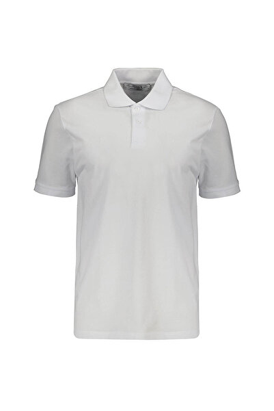 SÜVARİ Regular White Men's Polo Neck T-Shirt Ts1014000473