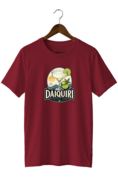 remonz تي شيرت Daiquiri Cocktail Club للجنسين مطبوع عليه كوكتيل ذو قصة عادية ...