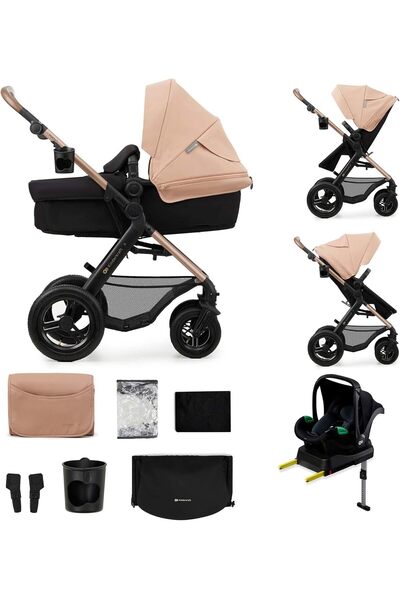 kk Kinderkraft عربة أطفال MOOV 2 Air متعددة الوظائف 4 في 1، لون بيج