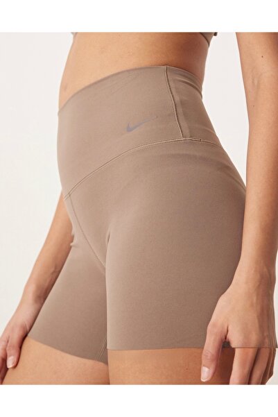 Nike Training Zenvy Dri-Fit Soft Touch High-Waisted Shorts In Brown Kahvereng...
