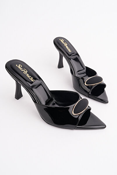 Madam Tarz Spr-3791 Thin Heel Buckle Detail Slippers