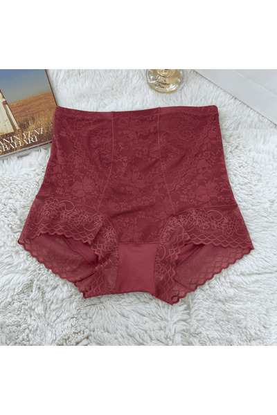 Elaram Women's High Waist Lace Corset Panties Tummy Control Panties