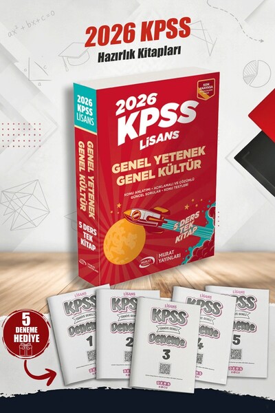Murat Yayınları 2026 KPSS GYGK Lisans 5 Ders Tek Kitap Konu Anlatımlı Soru