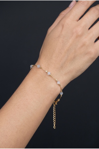 Mijja Gold Color Lacquer Finish Tarnish Resistant Crystal Quartz Natural Ston...