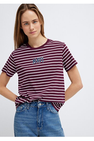 Mavi Logo Printed Regular Fit 100% Cotton Women's T-Shirt.