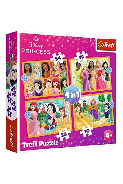 Trefl Puzzle 4 în 1, Trefl, Carton, Cu model Harley Quinn, 35/48/54/70 piese,...