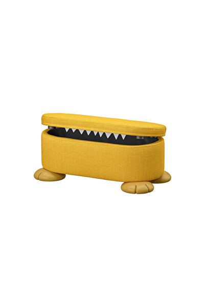 IKEA GREJSIMOJS depolamalı puf, sarı, 24x57x32 cm akdenizshop