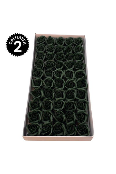 AFO Top Bottom Set of 50 Scented Soap Roses Quality II Khaki