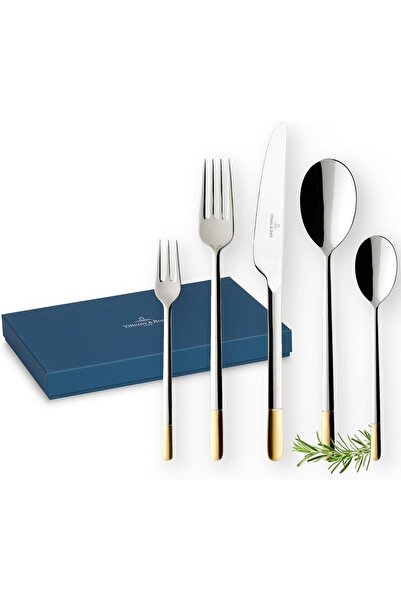 Villeroy & Boch Ella Cutlery for up to 6 People, 30 Pieces, Stainless Steel, ...