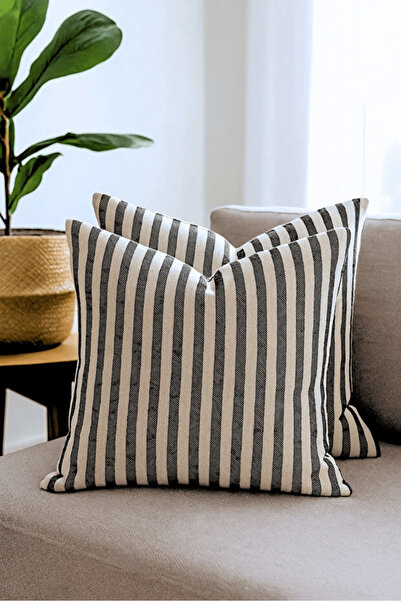KaiHome 2-Pack Cotton Linen Bohemian Style Throw Pillow Cover Modern Decorati...