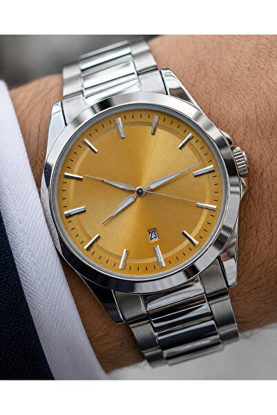 Weluxa Men's Wristwatch Silver Color with Calendar Sport & Classic Gift Boxed
