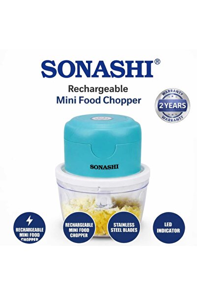 sonashi مفرمة طعام صغيرة قابلة لإعادة الشحن عبر USB، أداة مطبخ محمولة
