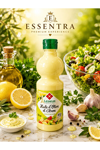 Essentra Home Zeytinyağı ve Limonlu Salata Sosu 500 ml sofralık sos, yemek sosu,