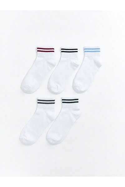 LC Waikiki Striped Girl's Booties Socks 5-Pack