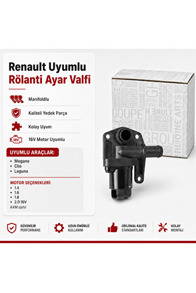 Orjinal Renault Megane Clio Scenic Rölanti Ayar Motoru Vakum Vanası OEM 82002...