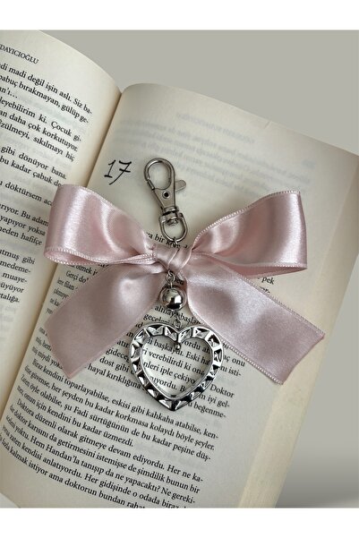 daligra Coquette ribbon bow heart fairycore bag charm and keychain