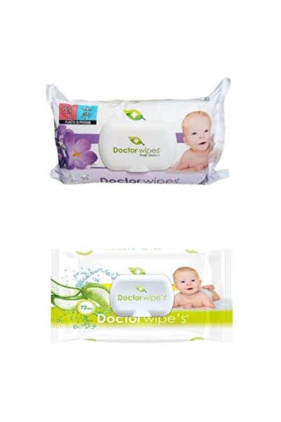 DOCTOR WIPES Μωρομάντηλα, με αλόη βέρα και άνθη, 2 συσκευασίες των 72 τεμαχίων