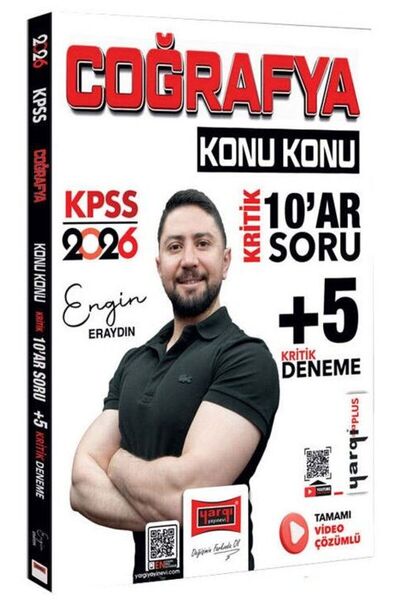 Yargı Yayınları Yargı 2026 KPSS Coğrafya Kritik 10 ar Soru ve 5 Deneme Çözüml...