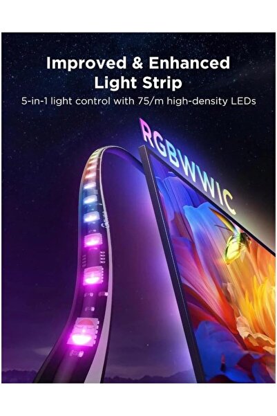 Genel Markalar 3S Pro TR Arkası Led Şerit Ambiyans Aydınlatma, TV Renk Senkro...
