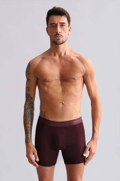 Aytuğ&Mısırlı Mısırlı Modal by TENCEL SPARTACUS Long Boxer Bordo