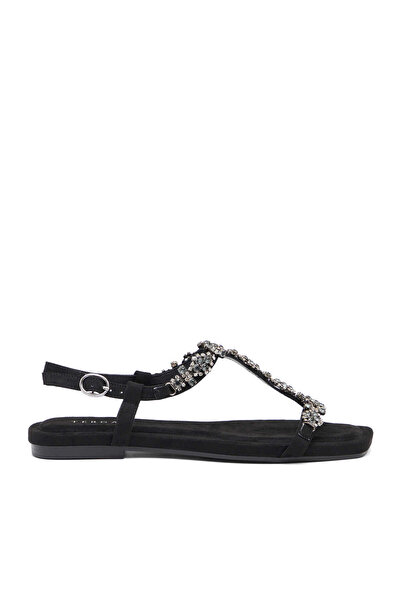 Tergan Siyah Tekstil Kadın Sandalet - K26Y1SN68730-I46
