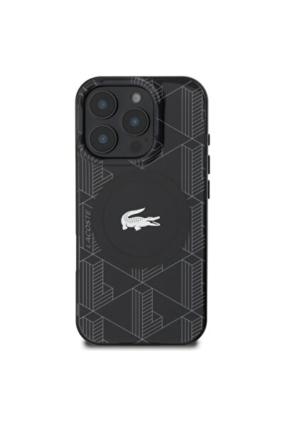 Lacoste IML Blend Μονόγραμμα MagSafe iPhone 16 Pro Max Θήκη TPU/PC Μαύρη
