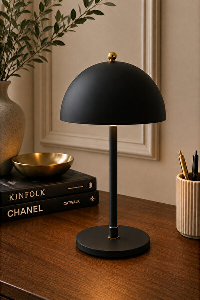 Luna Lighting Viyana Model Büyük Boy Abajur 25 cm Metal Gövdeli Yatak Odası S...