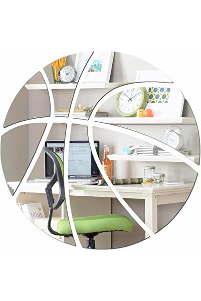 The Bros Acrylic Mirror Art Sticker, Sports Themed Basketball Shaped Sticker ...