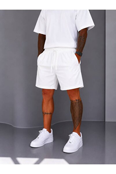 KağanKY Ecru Linen Shorts