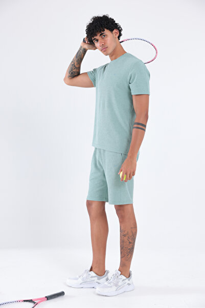Rowinger Ανδρικό μπλουζάκι Oversize με λεπτομέρεια λογότυπου με υφή βάφλας κα...