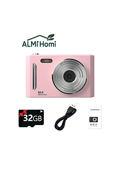 almihomi كاميرا رقمية صغيرة للأطفال - 50 ميجابكسل، فيديو عالي الدقة 1080P، سي...