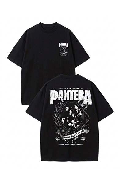 Toum Μπλουζάκι Pantera Metal Music με στάμπα, Unisex, Oversize