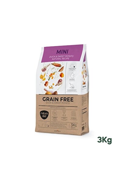 Natura Diet Hrană pentru câini mini, fără cereale, cu rață și cartof dulce, R...